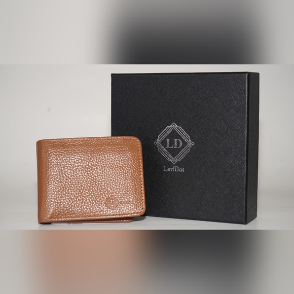 Genuine cow milled Brown  men wallet - Picture 3 of 11